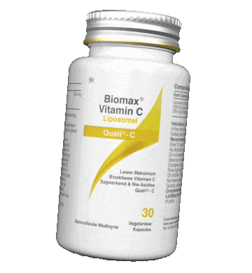 Rotating .gif of a 3D rendered vitamin product.